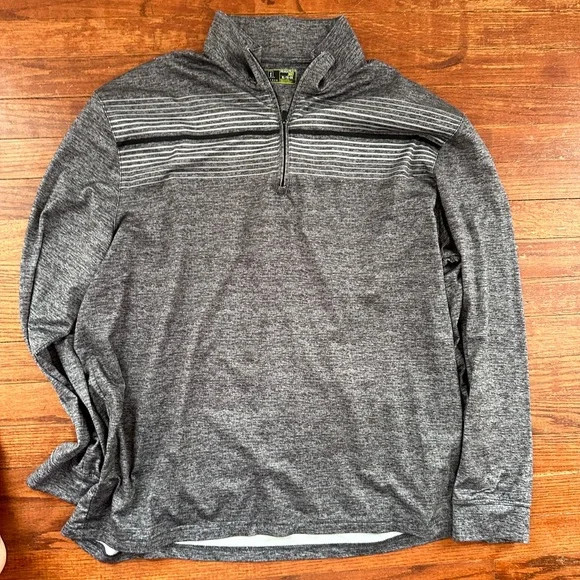 PGA Tour Men's Heather Long Sleeve 1/4 Zip Pullover Motionflux XL - Picture 3 of 4